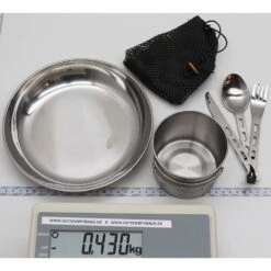 GSI Glacier Stainless Steel 1 Person Set - Geschirrset -Trangia Geschäft gsi glacier stainless steel 1 person set geschirrset 61381 3